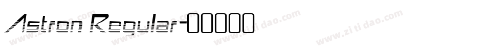 Astron Regular字体转换